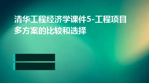 清华工程经济学课件5工程项目多方案的比较和选择