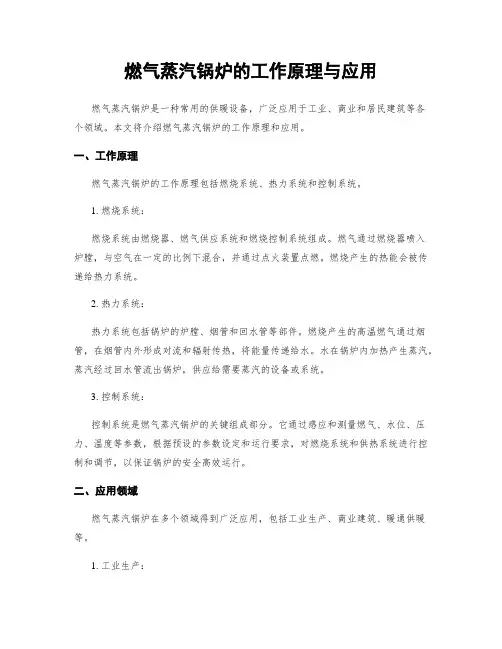 燃气蒸汽锅炉的工作原理与应用