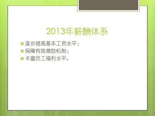 2013年公司薪酬体系(修)(2)