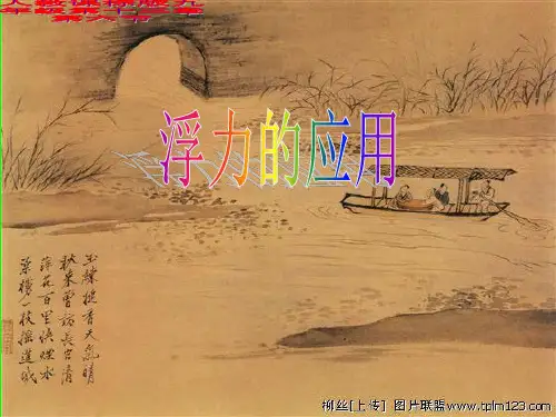 物理人教版九年级全册浮力的应用精品PPT课件