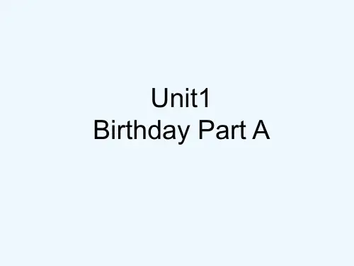 波密县一小三年级英语下册Unit1BirthdayPartA课件2闽教版三起