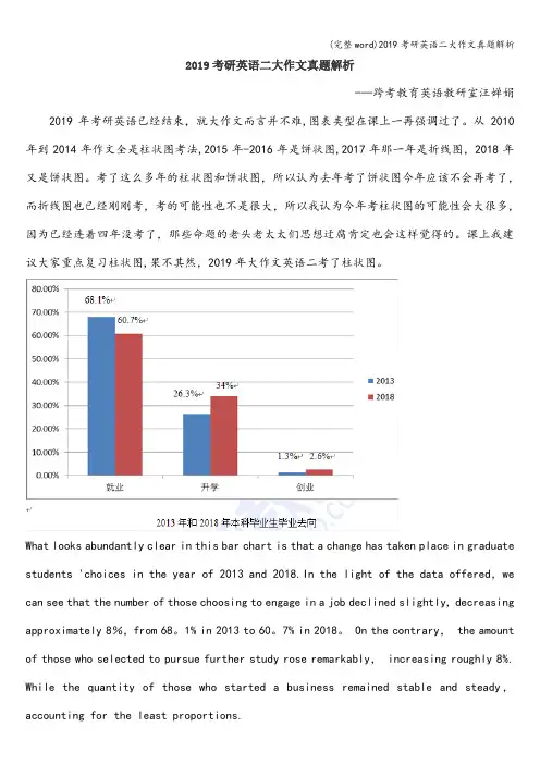 (完整word)2019考研英语二大作文真题解析
