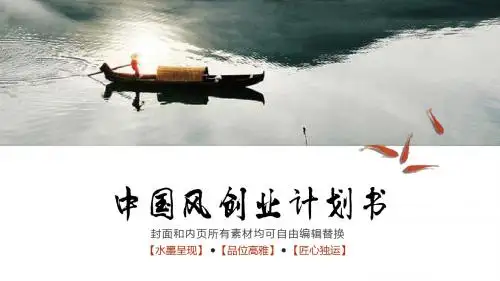 最新精品商业计划书策划书PPT模板中国风
