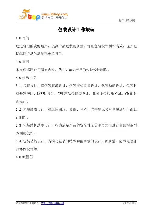 包装设计工作规范