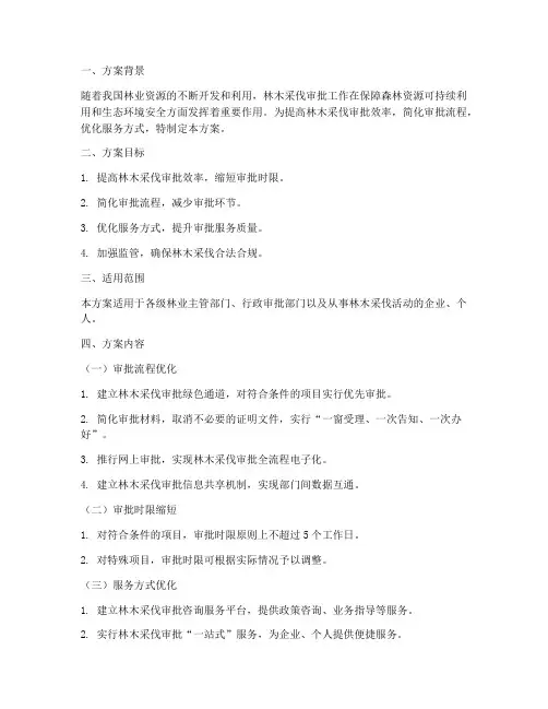 林木采伐审批服务方案模板