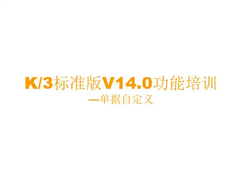 k3WISE14.0供应链单据自定义和套打培训