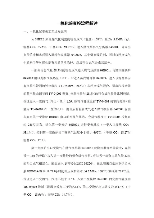 一氧化碳变换操作说明