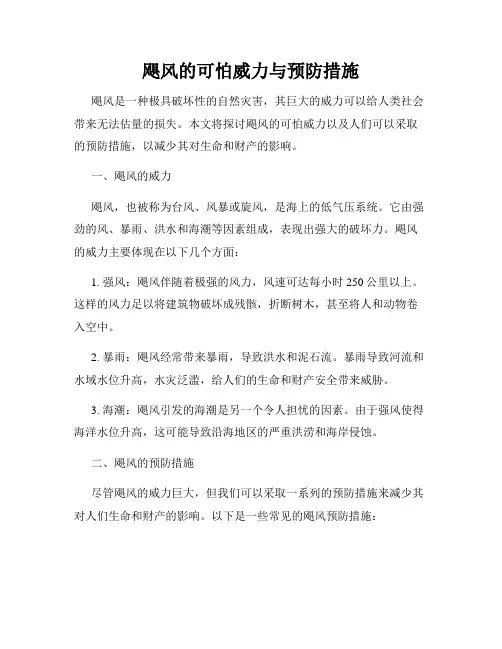飓风的可怕威力与预防措施