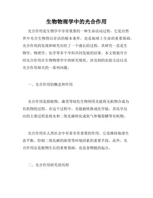 生物物理学中的光合作用
