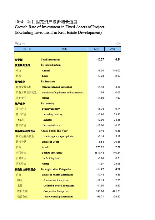 甘肃省统计年鉴2020社会经济发展指标：项目固定资产投资增长速度