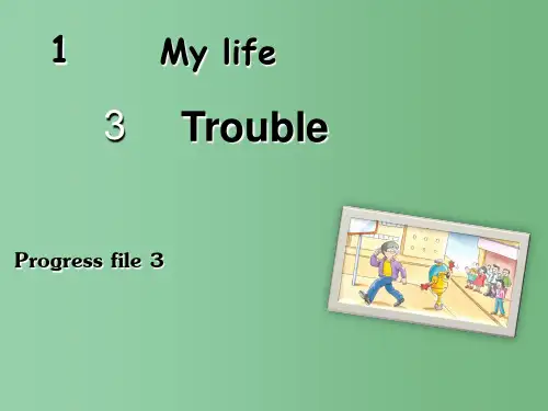 八年级英语上册 Module 1 My life Unit 3 Trouble Progress file课件 (新版)牛津上海版