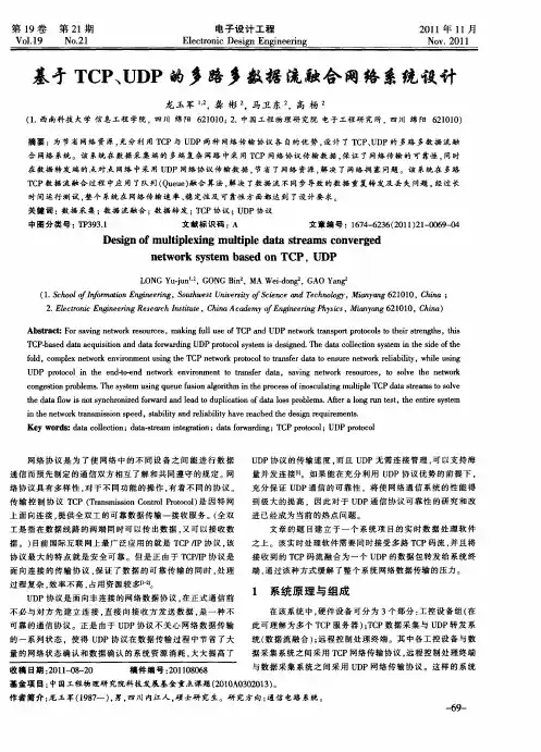 基于TCP、UDP的多路多数据流融合网络系统设计