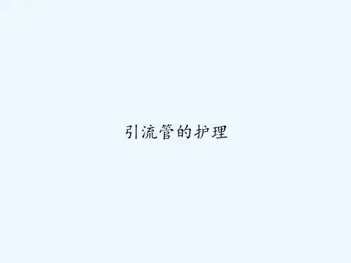 引流管的护理 PPT