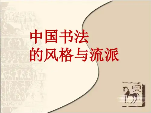 书法风格流派