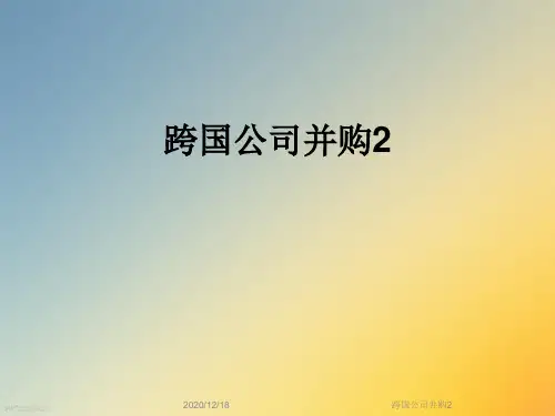 跨国公司并购2