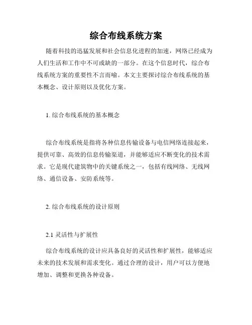 综合布线系统方案