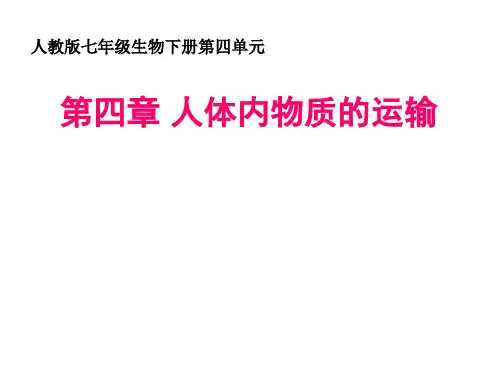 人教版七年级下册第四章第一节流动的组织—血液(共29张PPT)
