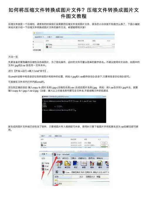 如何将压缩文件转换成图片文件？压缩文件转换成图片文件图文教程