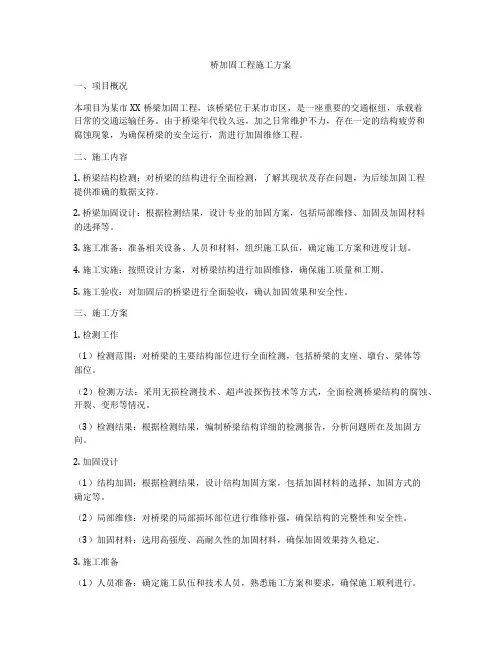 桥加固工程施工方案