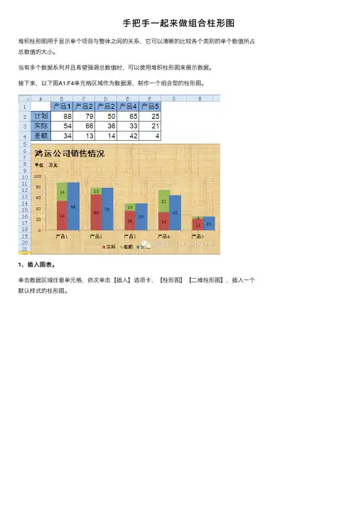手把手一起来做组合柱形图