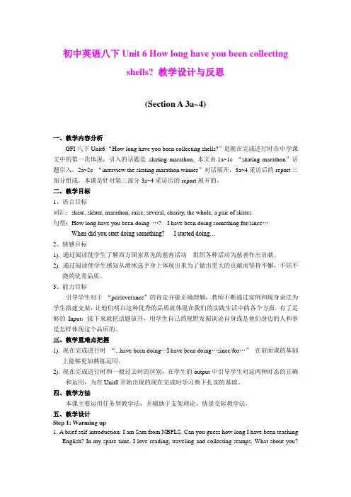 Unit 6 How long have you been collecting shells 教案(人教版八年级下) (9)