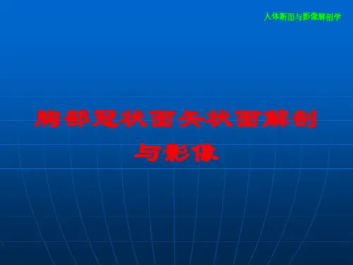胸部冠状面矢状面解剖与影像培训课件