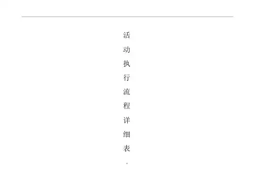 策划人专用：全套完整的详细活动策划执行流程表模板