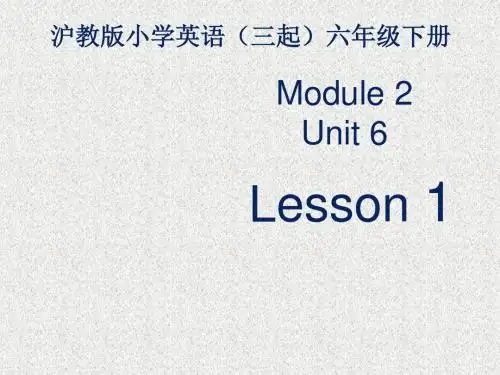 【上海教育版】六下英语：Module 2 Unit 6《PE lessons》(第1课时)ppt课件