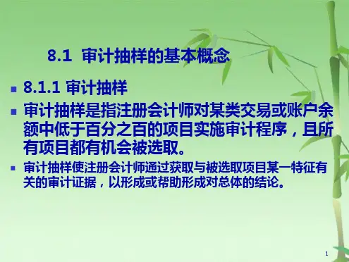 第八 审计抽样(共38张PPT)