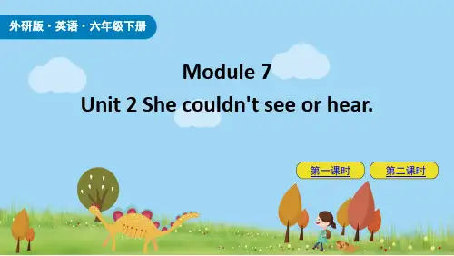 外研三起六下课件-Module 7 Unit2 She couldn't see or hear