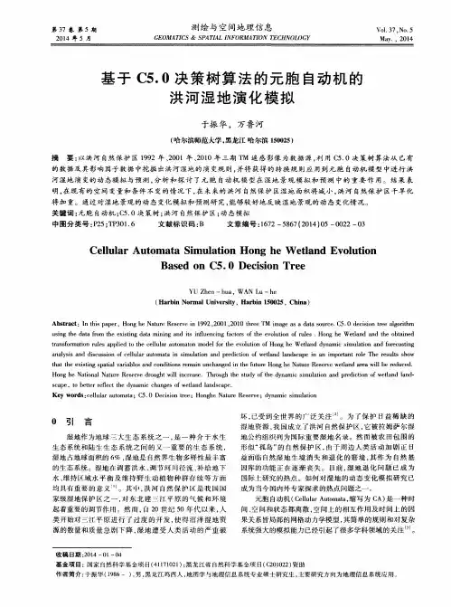 基于C5.0决策树算法的元胞自动机的洪河湿地演化模拟