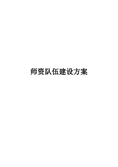 师资队伍建设方案(1)