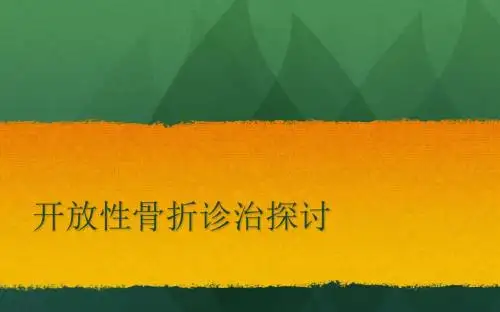 开放性骨折PPT课件