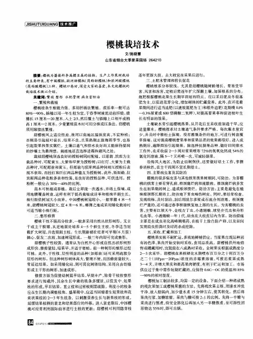 樱桃栽培技术 2