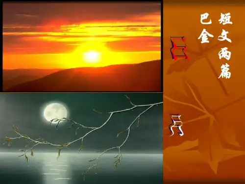 8短文两篇(巴金日月)
