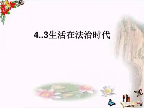 生活在法治时代ppt优秀课件