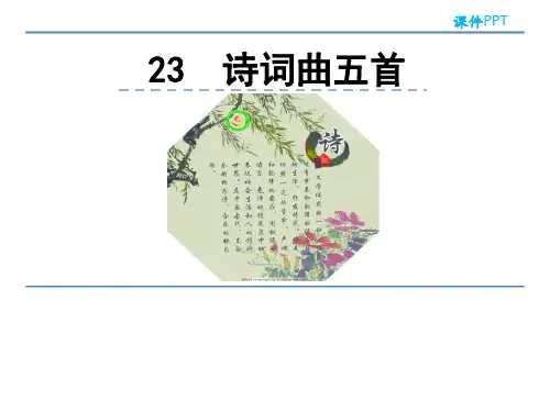 2019年部编版九年级语文下册23诗词曲五首课件完美版