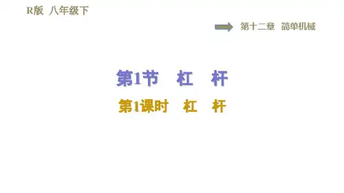 2020-2021学年八年级下册人教版物理习题课件 12.1.1杠 杆