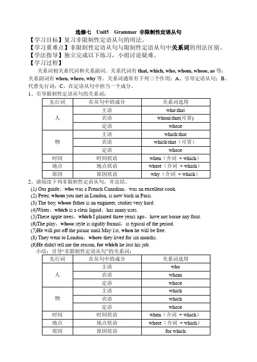 unit5_Grammar_非限制性定语从句