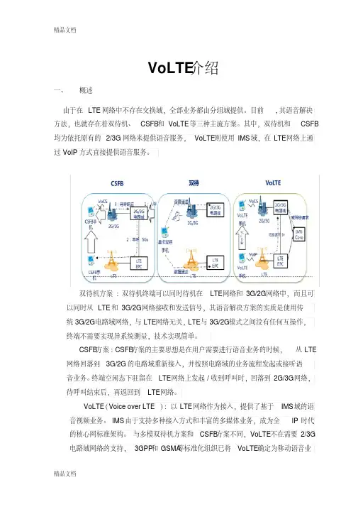 VoLTE简介（汇编）