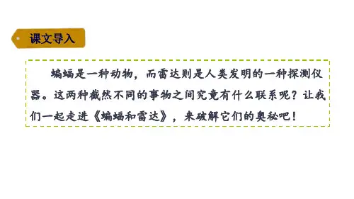 人教部编版四年级《蝙蝠和雷达》公开课PPT(共35张PPT)