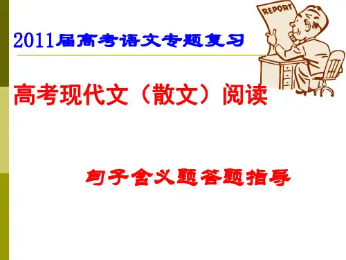 句子含义题解题指导
