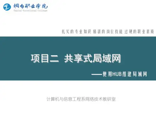 项目2 共享式局域网--任务1 使用HUB组建局域网