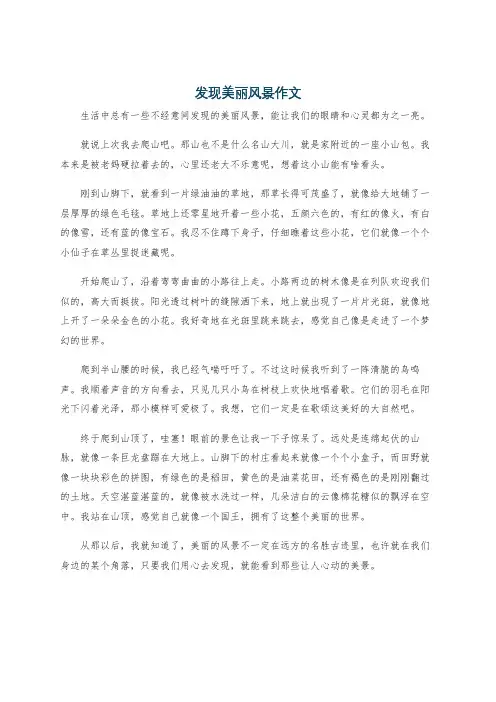 发现美丽风景作文