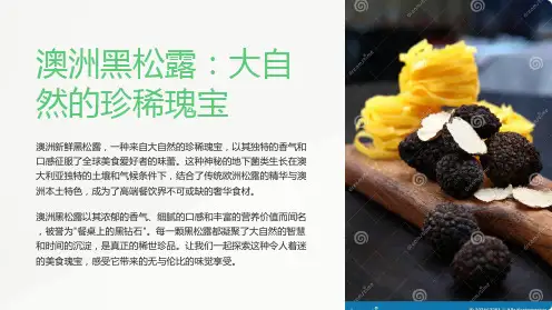 澳洲黑松露：大自然的珍稀瑰宝PPT