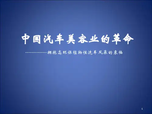 中国汽车美容业的革命PPT演示课件