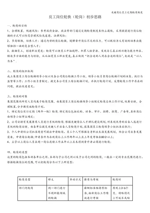 关键岗位员工定期轮岗制度