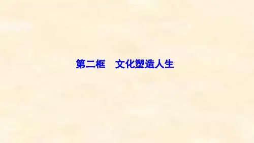 2018-2019学年高二政治人教版必修3优化课件：第1单元 第2课 第2框 文化塑造人生