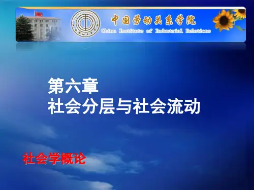 社会分层与社会流动 PPT课件
