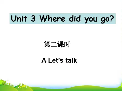 pep(人教)六年级英语下册 Unit3 A let's talk第二课-优质课件